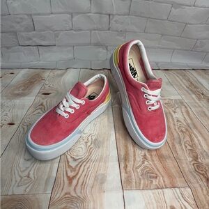 Custom Pink Vans Canvas Sneakers Women’s 6.5 Pastel Streetwear